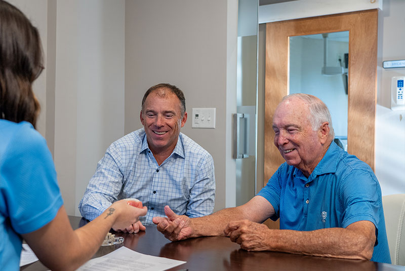 two dental implant patients